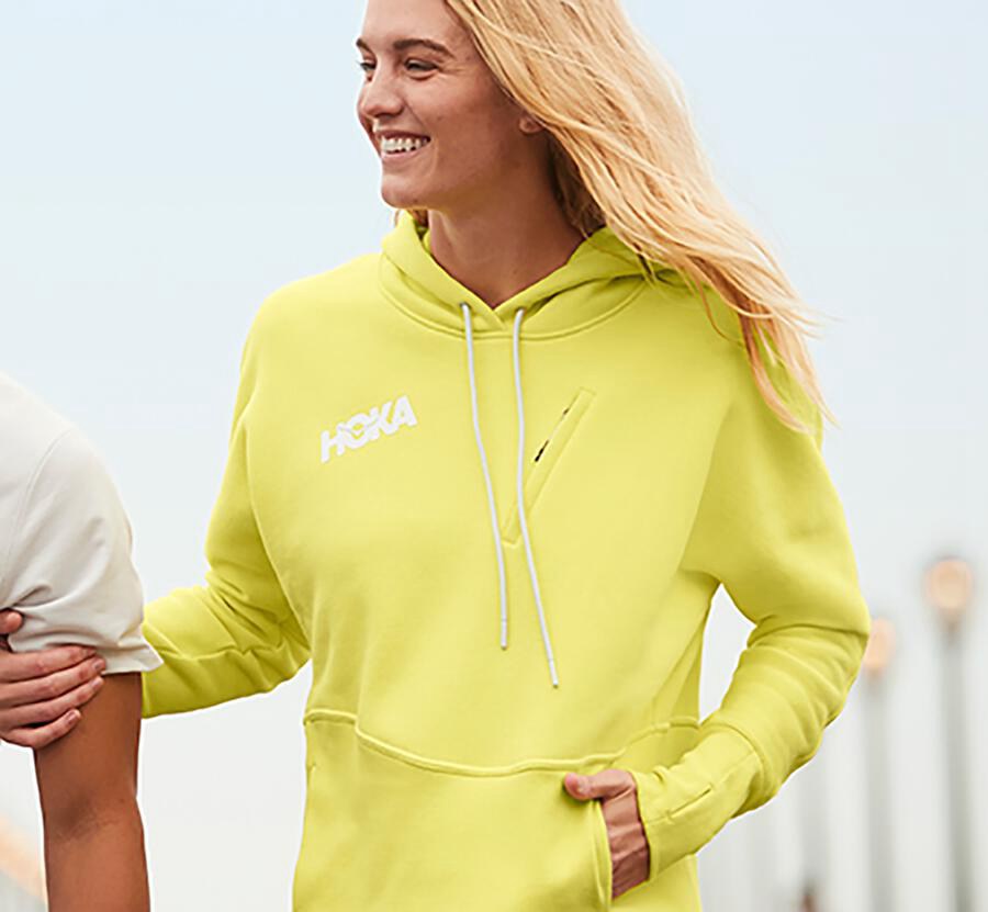 Hoka One One Hoodie Womens Yellow - Performance - 20956EDZV